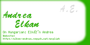 andrea elkan business card